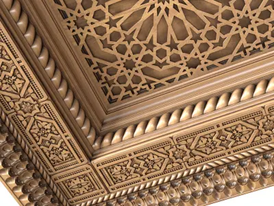 Ceiling in oriental style Arabic decorative ceiling 3D model