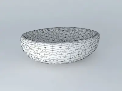 wooden bowl wooden bowl ornaments decoration Free 3D model