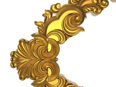 Carved Picture Frame 3D model 11