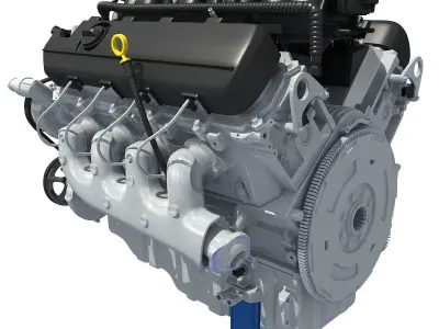 V8 Car Engine 2020 3D model