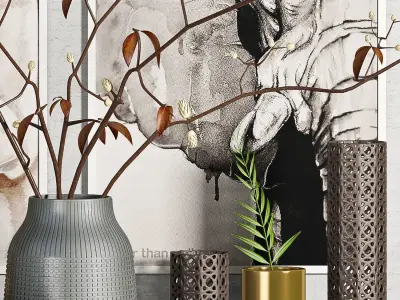 Decorative set-07 3D model purchase
