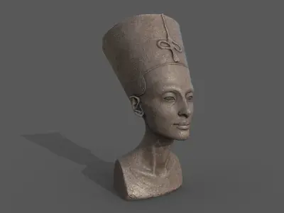 Bust of Nefertiti  Low-poly 3D model