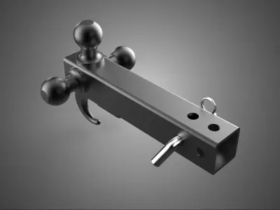 TONGUE HOOK HITCH BALL MOUNT TRAILER SHANK RECEIVER TOWING TOW 3D model