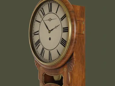 Wall Clock Low-poly 3D model get