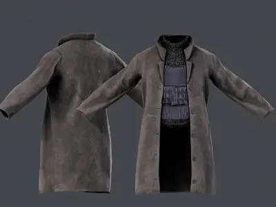 Stalker like bandit coat for Dayz engine Low-poly 3D model