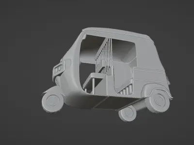 Sci-Fi CNG Auto Rickshaw Spaceship Concept 3D model