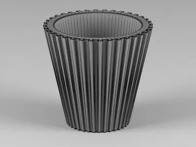 miniature flower pot 07 3D print model