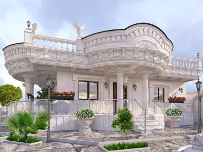 classic villa  3D model purchase