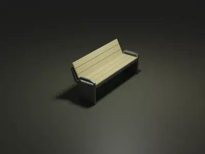 Bench Free low-poly 3D model