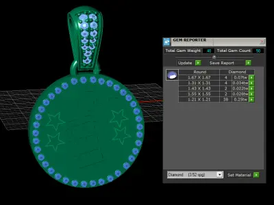 Grenade Stars Pendant 3D Printable ModeL 3D print model