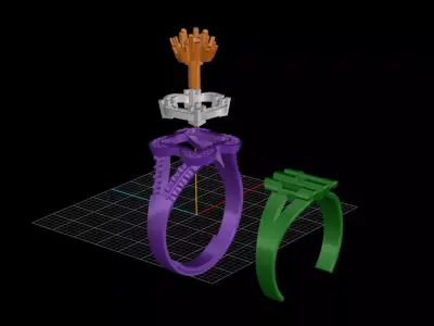 ring woman  3D print model 140