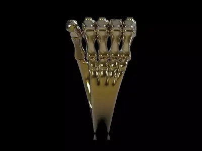 Bones of the skeleton hand stl 3d gold ring model gr0177 3D print model
