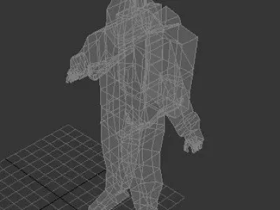 Low poly astronaut in spacesuit Free low-poly 3D model