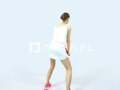 Aspiration 15B Digging Sports Volleyball Woman Low-poly 3D model