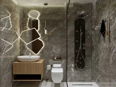 apartment scene with corona render 3D model