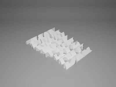 Rotating Ambigram Welcome-Goodbye 3D print model