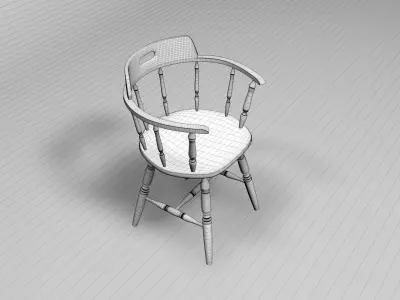 Wood chair02 Free 3D model