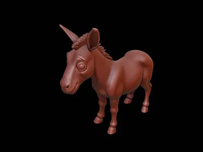 Donkey Animal Sculpture 3D print model purchase