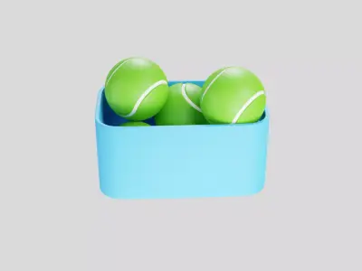 Tennis Ball Storage Box 3D model