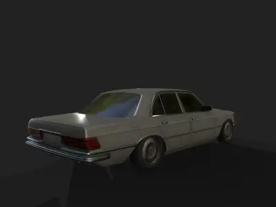 Game Ready Car old mercedes benz Low-poly 3D model