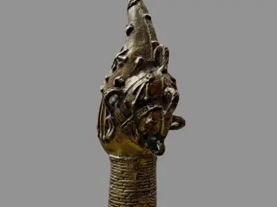 Queen Iden Head - Bronze Cast Low-poly 3D model