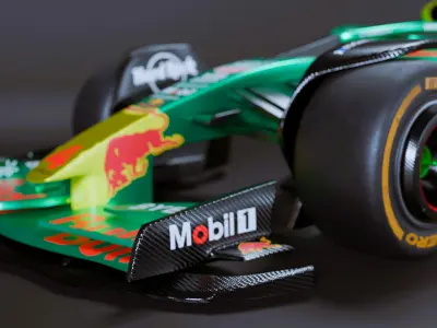 Formula 1 Car - Red Bull Green Concept 3D model