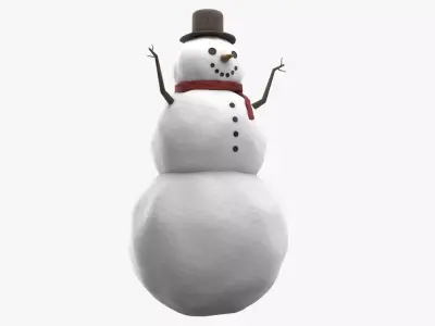 Snowman Low-poly 3D model order
