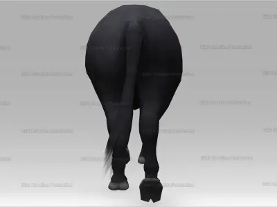 BULL ANIMATED Low-poly 3D model