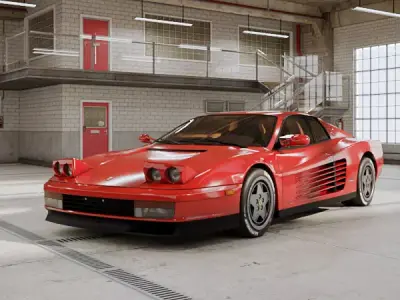 Ferrari Testarossa 1988 - Car Classic Low-poly 3D model