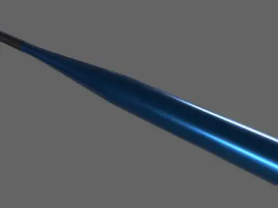 PBR Baseball Bat Blue Low-poly 3D model