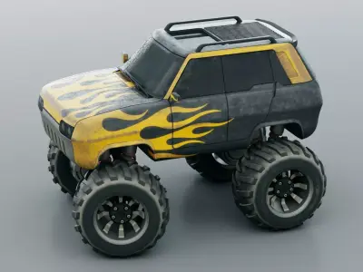 JEEP R-1 Rigged 3D model