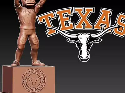 NCAA - TEXAS LONGHORNS STATUE DECOR MASCOT - 3D PRINT 3D print model