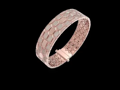 Snake Serpenti Skin Flexible Bracelet 3D print model