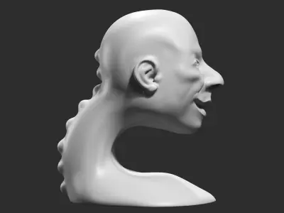 human head modern sculpture 3d print model 99 3D print model