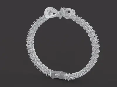 Bow Tie Ring and Bracelet set 66772 3D print model