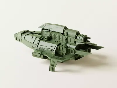 Sci-Fi Spaceship Low-poly 3D model by pmvch from CGTrader