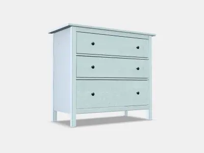 HEMNES Chest of 3 drawers Low-poly 3D model
