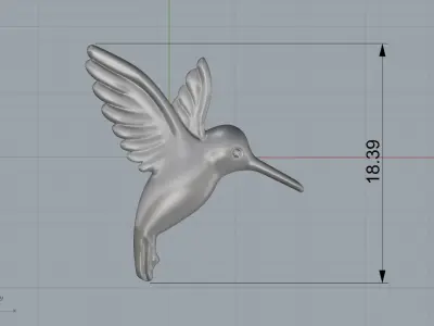 pendant bird 3D print model