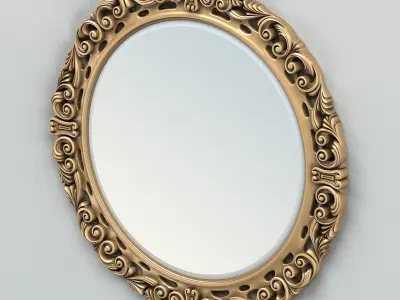 Round mirror frame 002 3D model
