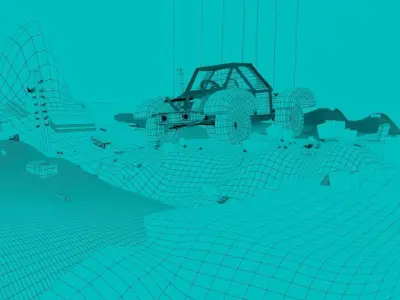 Dune buggy  Low-poly 3D model