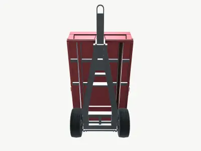 Dumpster Trailer Low-poly 3D model