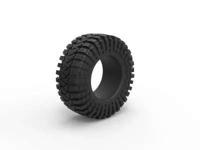 Mud tire 2 Scale 1 to 10 3D print model