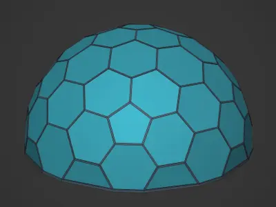 Geodesic Dome Low-poly 3D model