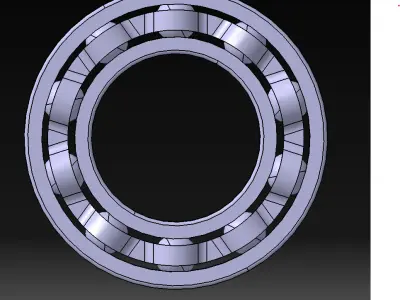 Ball Bearing 6210 Deep Groove 62 Series 50x90x20 mm CAD Model 3D print model