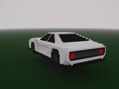 Voxel muscle car 3D model