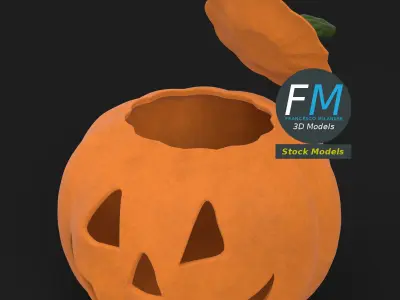 Stylized Halloween pumpkin 3D model