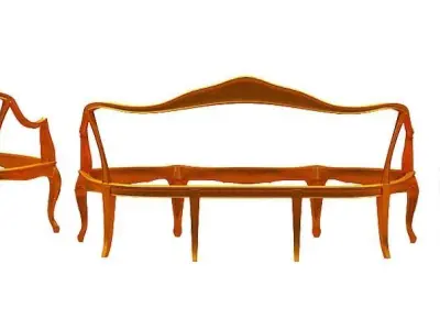 sofa frame Low-poly 3D model