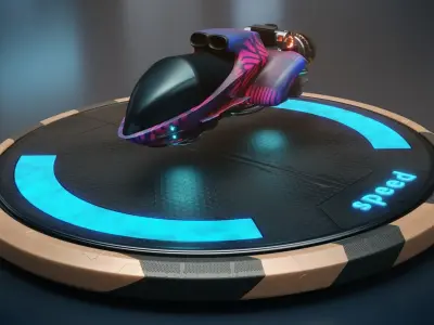 sci-fi Hoverbike 3D model