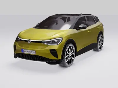Volkswagen ID4 2022 Low-poly 3D model
