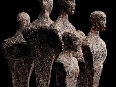 Clay Sculpture of the army 3D model